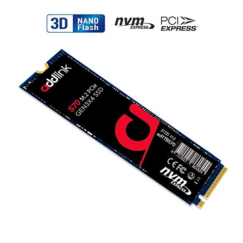 Product Cover addlink S70 1TB SSD NVMe PCIe 3x4 M.2 2280 Internal Solid State Drive Read 3,400MB/s/Write 3,000MB/s
