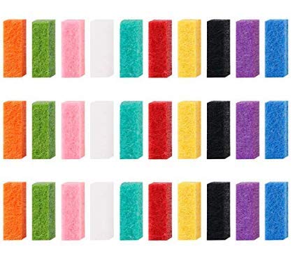 Product Cover RoyAroma Replacement Felt slivers (30pcs) for Cylindrical Essential Oil Necklace with 10 Colors
