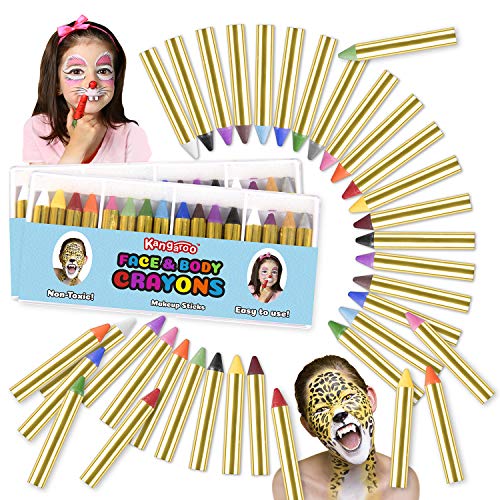 Product Cover Kangaroo's Ultimate Body Paint and Face Paint Kit; 32 Face Paint Crayons for Fun Face Painting, Kids Makeup
