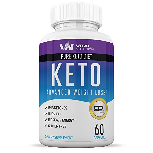 Product Cover Pure Keto Diet Pills - Ketosis Supplement to Burn Fat Fast - Ketogenic Carb Blocker - Best Keto Diet Pills for Women and Men - Helps Boost Energy & Metabolism - 60 Capsules