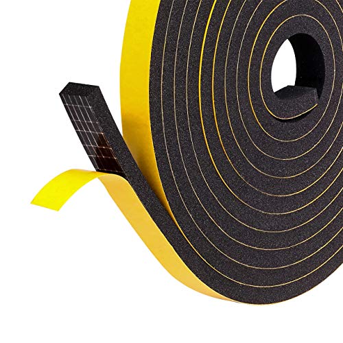 Product Cover Foam Weather Stripping for Sliding Doors Seal, AC Seal Tape, Car Weatherstrip Soundproofing, Insulation, 1/2