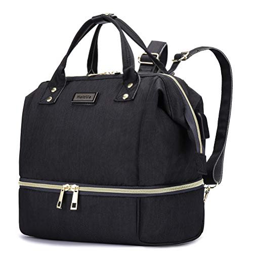 Product Cover HaloVa Diaper Bag, Mini Mommy Maternity Baby Nappy Backpack, Black