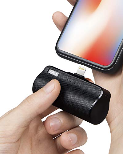 Product Cover iWALK Mini Portable Charger for iPhone with Built in Cable, 3350mAh Ultra-Compact Power Bank External Battery Pack Charger Compatible with iPhone 11 pro/Xs/XS Max/XR/X/8/7/6/Plus and More