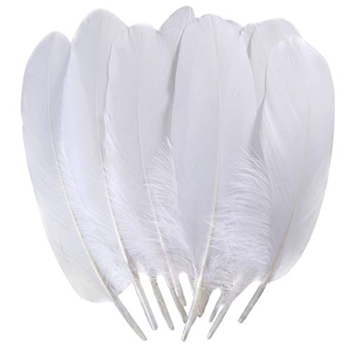 Product Cover TommoT 100 Pcs 6-8 Inch Natural Large White Goose Feathers for Dream Catcher Crafts and Clothing Decoration