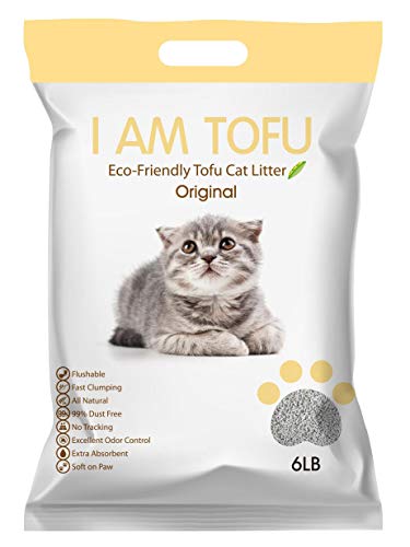 Product Cover K KAMY'S ZOO I AM TOFU Renewed- Tofu Cat Litter, Natural Flushable Extra Clumping Pellet Litter, 6lb (Original)