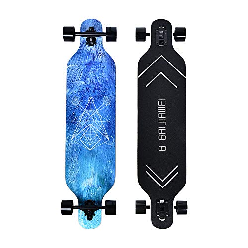 Product Cover B BAIJIAWEI Drop Through Longboard - 41 Inch Maple Skateboard - Complete Skateboard Cruiser for Cruising, Carving, Free-Style and Downhill