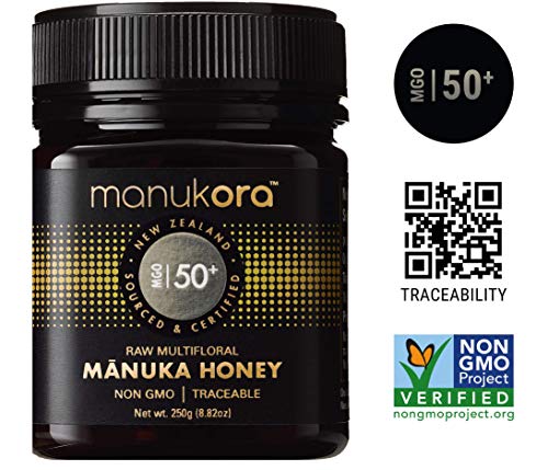 Product Cover Manukora MGO 50+ Multifloral Raw Mānuka Honey - Authentic Non-GMO New Zealand Honey, Traceable from Hive to Hand