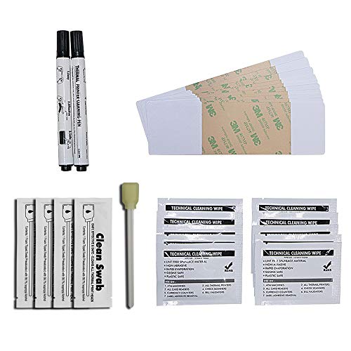 Product Cover DTC1000, DTC4000, Dtc4500, DTC150, DTC4250, DTC425E, C50 ID Card Printer Cleaning Kit，Pack 10 Cleaning Cards 10 Cleaning Wipes 4 Cleaning Swabs 2 Cleaning Pens CK-F86177