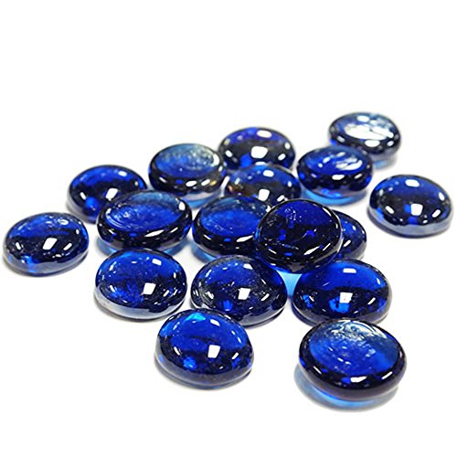Product Cover CYS EXCEL Glass Vase Fillers (5 Pounds- Approx. 500) Multiple Color Choices Flat Marbles, Stone Gem for Centerpieces, Decorative Glass Beads, Glass gems (Gem Stone Cobalt Blue, 5LBS)