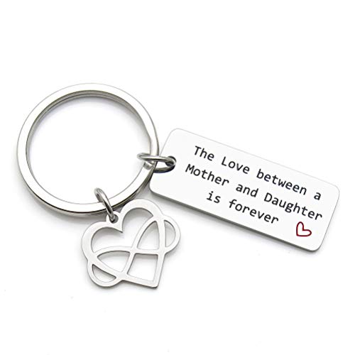 Product Cover Infinity Love Heart The Love Between a Mother and Daughter is Forever Stainless Steel Keychain Mother Daughter Gift