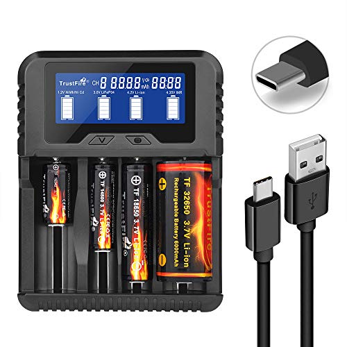 Product Cover TrustFire TR-020 Household Battery Charger for Li-ion IMR 18650 18350 26650 32650 Ni-MH Ni-Cd AA AAA AAAA RCR123A RCR123 and All Kinds of Cylindrical Rechargeable Battery (4 Slots)