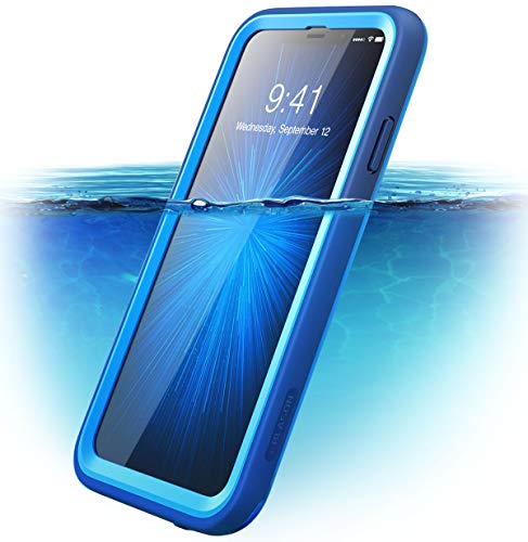 Product Cover i-Blason Aegis Waterproof Full-Body Rugged Case Designed for iPhone Xs Max 2018 Release, Frost/Blue, 6.5