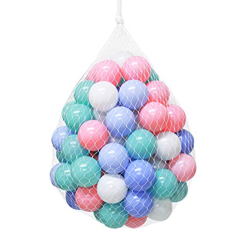 Product Cover Wonder Space Soft Pit Balls, Smooth Crush-Proof Plastic Ocean Ball, Phthalate & BPA Chemicals Free with No Smell, Safe for Toddler Ball Pit/ Kiddie Pool/ Indoor Baby Playpen, 50 Pack (Mixed 4 Colors)