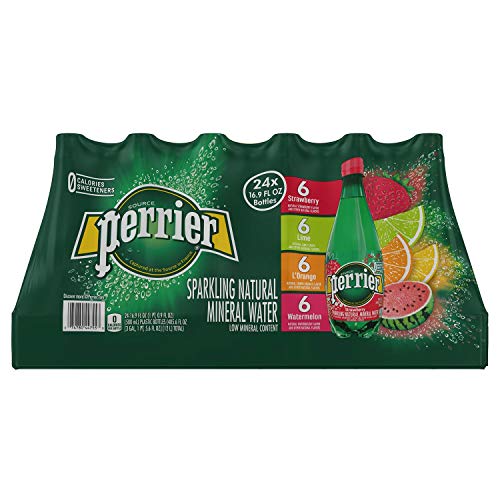 Product Cover Perrier Sparkling Natural Mineral Water, (Assorted Flavors, 16.9 Fl. Oz (Pack of 24))