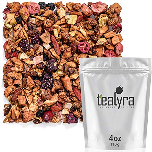 Product Cover Tealyra - Tropical Harvest - Dragon Fruit - Sea Buckthorn - Goji - Pineapple - Cranberry - Fruity Herbal Loose Leaf Tea - Caffeine Free - Hot or Iced - 112g (4-ounce)