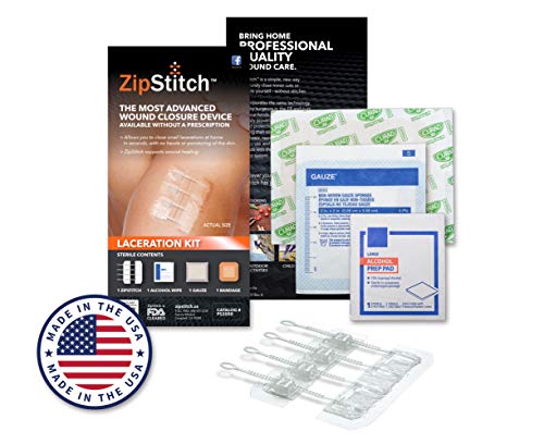Product Cover ZipStitch Laceration Kit - Surgical Quality Wound Closure (Includes one Device for Wounds up to 1.5