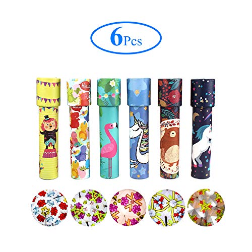 Product Cover HAPTIME Set of 6 Classic Kaleidoscopes Educational Toys for Kids Party Favors Ideas Stock Stuffers Bag Fillers School Classroom Prizes, Fun for Boys Girls Children 3 4 5 6 7 8 9 Years Old