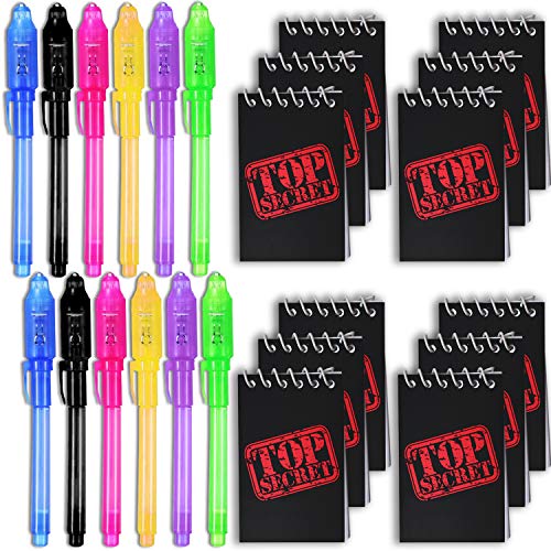 Product Cover Invisible Ink Spy Pen with UV light (12 Pack) + Mini