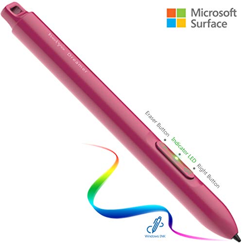 Product Cover Surface Pen, Microsoft Certified 4096 Pressure Sensitivity Surface Stylus with AAAA Battery, 200hr Continuous Using Surface Go Pen Compatible with Surface Pro/Go/Laptop/Book/Studio/Neo(Red)