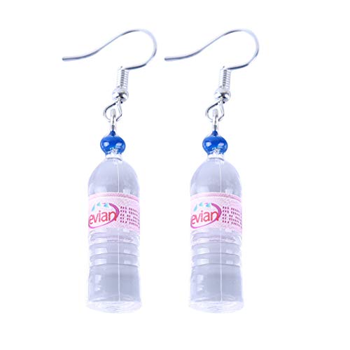 Product Cover Myhouse Creative Water Bottle Pendant Long Dangle Earrings for Women Girls Charm Accessories, Pink