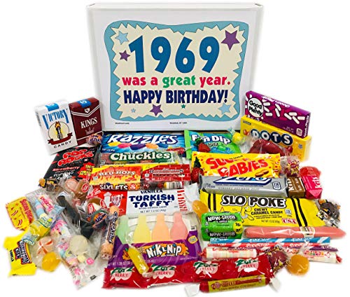 Product Cover Woodstock Candy 1969 Vintage Candy Assortment 51st Birthday Gift Box from Childhood for 51 Year Old Man or Woman Born 1969