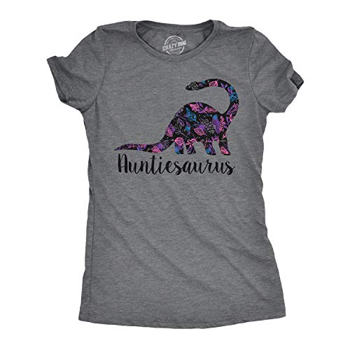 Product Cover Womens Auntiesaurus T Shirt Funny Kids Gift for Aunt Cute Graphic Dinosaur Top