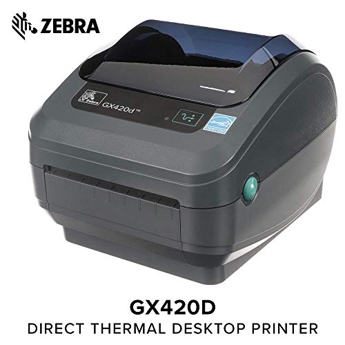 Product Cover Zebra GX420D Thermal Label Barcode Printer GX42-202410-000 (Renewed)