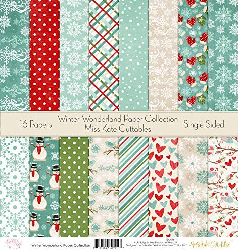 Product Cover Pattern Paper Pack - Winter Wonderland - Scrapbook Specialty Paper Single-Sided 12