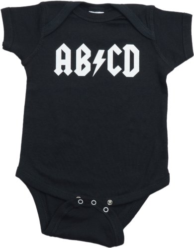 Product Cover Ann Arbor T-shirt Co. Unisex Baby AB/CD Funny Infant Rock and Roll One Piece