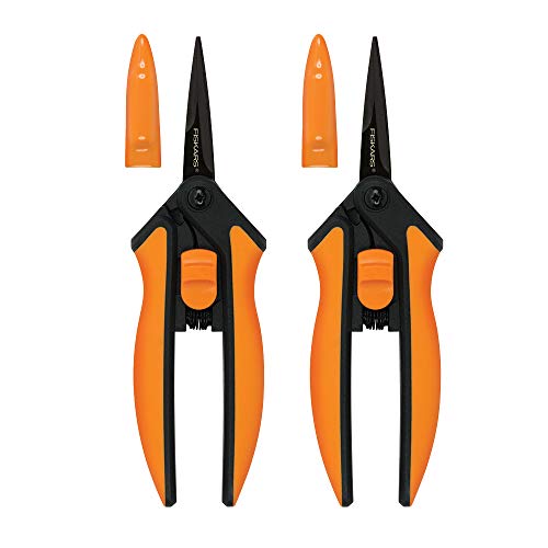 Product Cover Fiskars 399241-1002 Non-Stick Micro-Tip Pruning Snips, 2 Pack, Blades, Orange