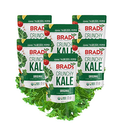 Product Cover Brad's Plant Based Organic Crunchy Kale, Original, 6 Bags, 12 Servings Total