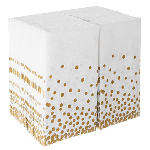 Product Cover Napkins Bulk for Wedding Reception | Disposable Linen-Feel Guest Towels for Bathroom | Cloth Hand Towel for Powder Room | Paper Guest Towels for Parties, Christmas, Thanksgiving, Fall | 100 Pack