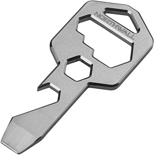Product Cover keychain Bottle Opener Multi Tool, 100% Stainless Steel edc Gadget, 9 Tools in 1 [Bottle Opener, Wrench, Screw Driver, Key Clip, etc.] Universal Everyday Carry Pocket and Backpack Tool