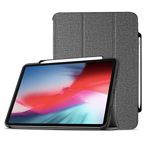 Product Cover ProCase iPad Pro 11 Case 2018 with Apple Pencil Holder [Support Apple Pencil Charging], Protective Smart Cover Shell Stand Folio Case for Apple iPad Pro 11 Inch 2018 Release -Gray
