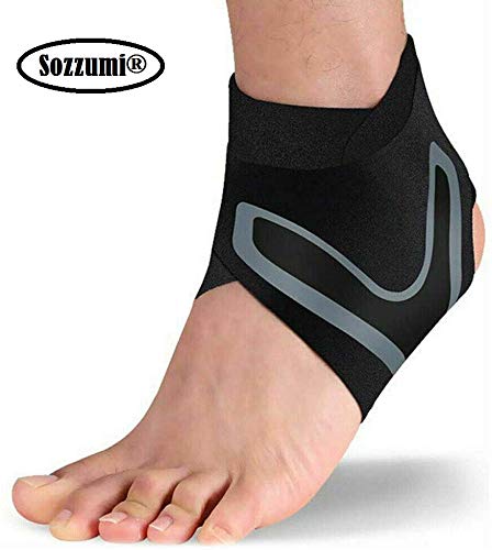 Product Cover Sozzumi® AOLIKES Sport Ankle Support Sleeve & Bandage Wrap For Foot Compression Brace Guard (1 pc Left Foot, L)