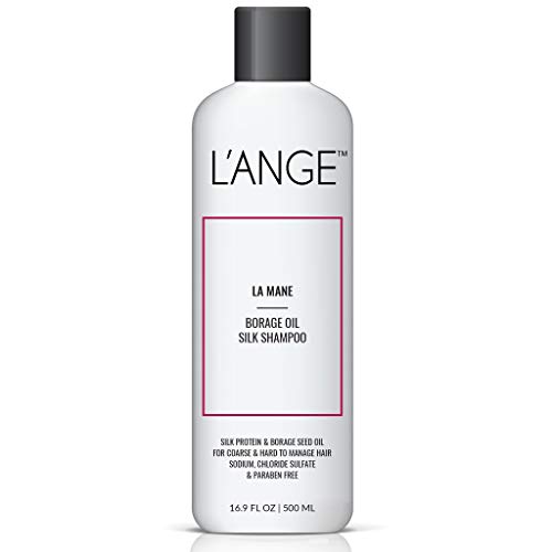 Product Cover L'ange Hair LA MANE Borage Oil Silk Shampoo - Keratin Protein Hair Treatment - Organic Hair Growth - Paraben & Sulfate Free Borage Therapy Moisturizing for All Hair Types, 16.9 Fl Oz, MSRP $35.00