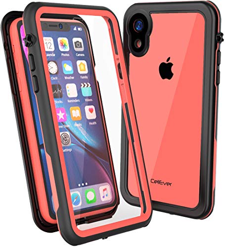 Product Cover CellEver iPhone XR Clear Case Waterproof Shockproof IP68 Certified SandProof Snowproof Full Body Protective Clear Transparent Cover Fits Apple iPhone XR 6.1 inch (2018) - KZ Coral