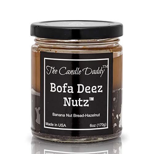 Product Cover Bofa Deez Nutz- Funny- Banana Nut Bread n Hazelnut Vanilla- Scented Candle- Double Pour- 6 Ounce- 40 Hour Burn Time