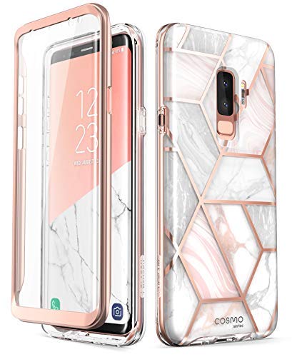 Product Cover i-Blason Cosmo Full-Body Bumper Case for Galaxy S9 Plus 2018 Release, Marble