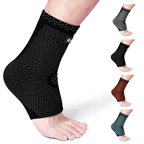 Product Cover CAMBIVO Ankle Brace Compression Sleeves Support for Women and Men, Plantar Fasciitis Foot Socks with Arch Support for Injury Recovery, Heel Spurs, Achilles Tendonitis and Joint Pain(Black, Small)