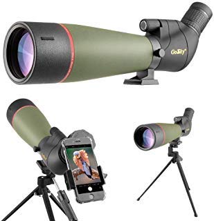 Product Cover Gosky 2019 Updated 20-60x80 Spotting Scope with Tripod, Carrying Bag and Smartphone Adapter - BAK4 Angled Telescope - Newest Waterproof Scope for Target Shooting Hunting Bird Watching Wildlife Scenery