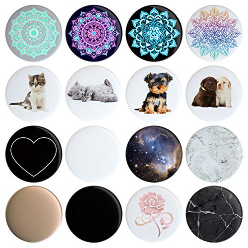 Product Cover 16 Swappable Covers Compatible with Original PopSockets (PopSocket Sold Separately) Put a Different Design On Your Pop Socket in 12 Seconds Removable Replacement Pack of 16 Tops, Caps, Disc Only
