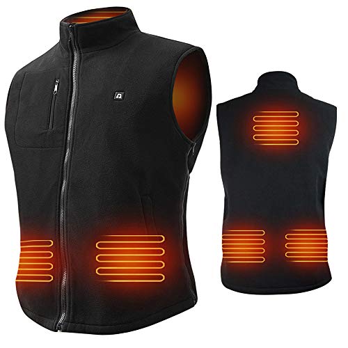 Product Cover ARRIS Heated Vest Size Adjustable 7.4V Battery Electric Fleece Warm Vest 6 Heating Panels for Hiking Camping