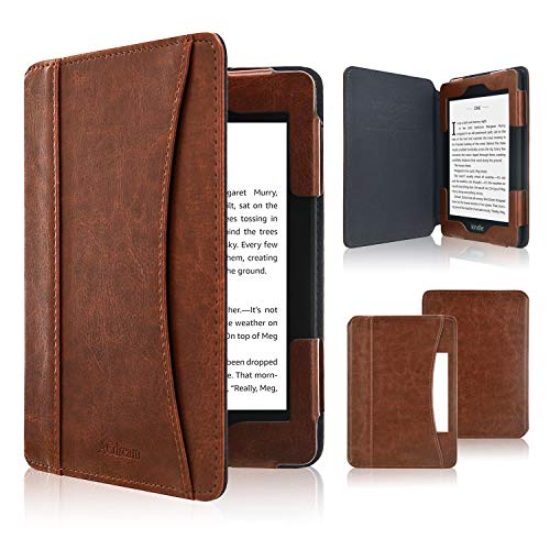 Product Cover ACdream Kindle Paperwhite Case 2018, Folio Smart Cover Leather Case with Auto Sleep Wake Feature for All New and Previous Kindle Paperwhite Models, Brown