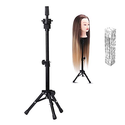 Product Cover Doris Direct Adjustable Tripod Stand Holder Hairdressing Training Head Mold Mannequin Salon Hair Clamp with a beautiful box-Black