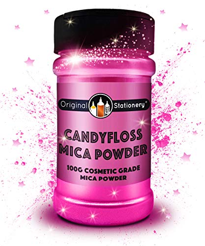 Product Cover Mica Powder - 3.5 oz / 100 g [HUGE x3-5 THE SIZE OF OUR COMPETITORS] Cosmetic Grade - True Colors - Beautiful Mica for Slime, Soap Making, Bath Bombs, Make-up, Nails, Decor (Candyfloss)