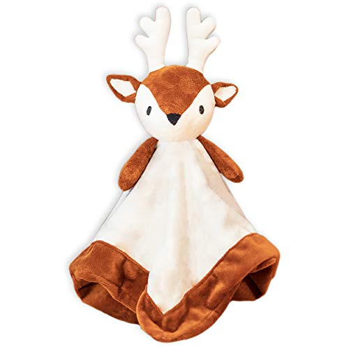Product Cover Giggles Formula - Baby Deer Security Blanket - Infant Antler Blanket - Baby Plush Deer Blanket - Newborn Deer Gift for Nursery - Deer Blanket