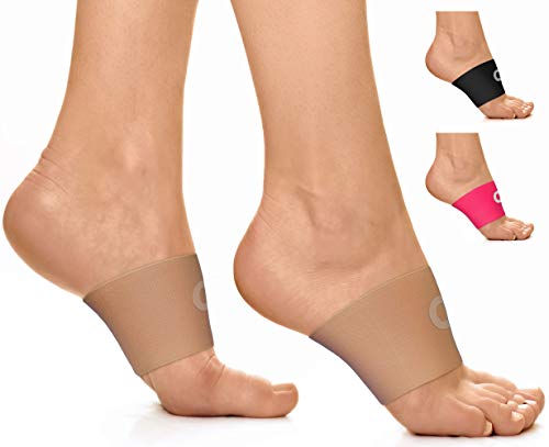 Product Cover Compression Arch Support Sleeves for Men & Women (1 Pair) - Best Plantar Fasciitis Support Brace for Pain Relief, High Arch Pain, Flat Feet & Heel Spurs - Wear with Our Plantar Fasciitis Socks
