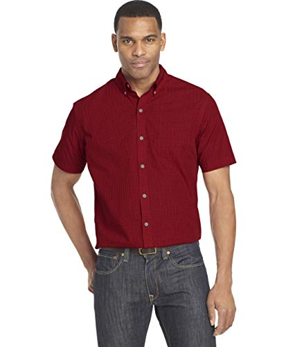 Product Cover Van Heusen Men's Wrinkle Free Short Sleeve Button Down Check Shirt