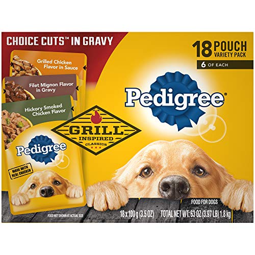 Product Cover PEDIGREE CHOICE CUTS in Gravy Grill Inspired Classics Adult Wet Dog Food Variety Pack, (18) 3.5 oz. Pouches